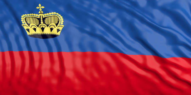 istock Waiving Liechtenstein flag. 3d illustration 1018266366