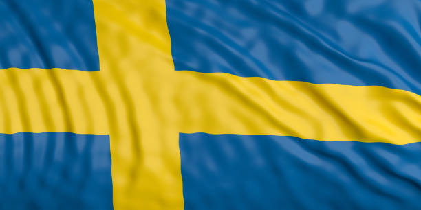 istock Waiving Sweden flag. 3d illustration 1018266534