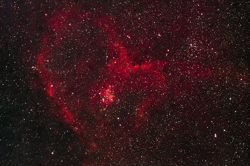 The Heart Nebula  IC 1805 in the constellation Cassiopeia as seen from Stockach in Germany.