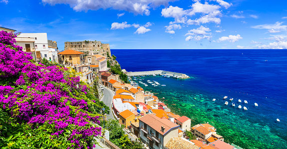 beautiful medieval town Scilla in Calabria with great beaches