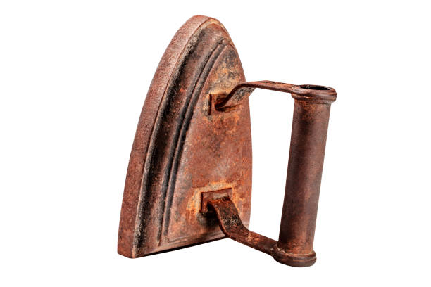 istock Vintage iron, isolated on a white background with a clipping path, with copy space 1018267400