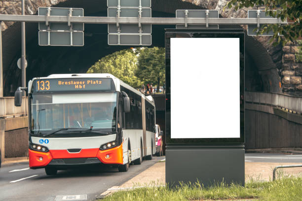 istock Blank billboard at street 1018269668