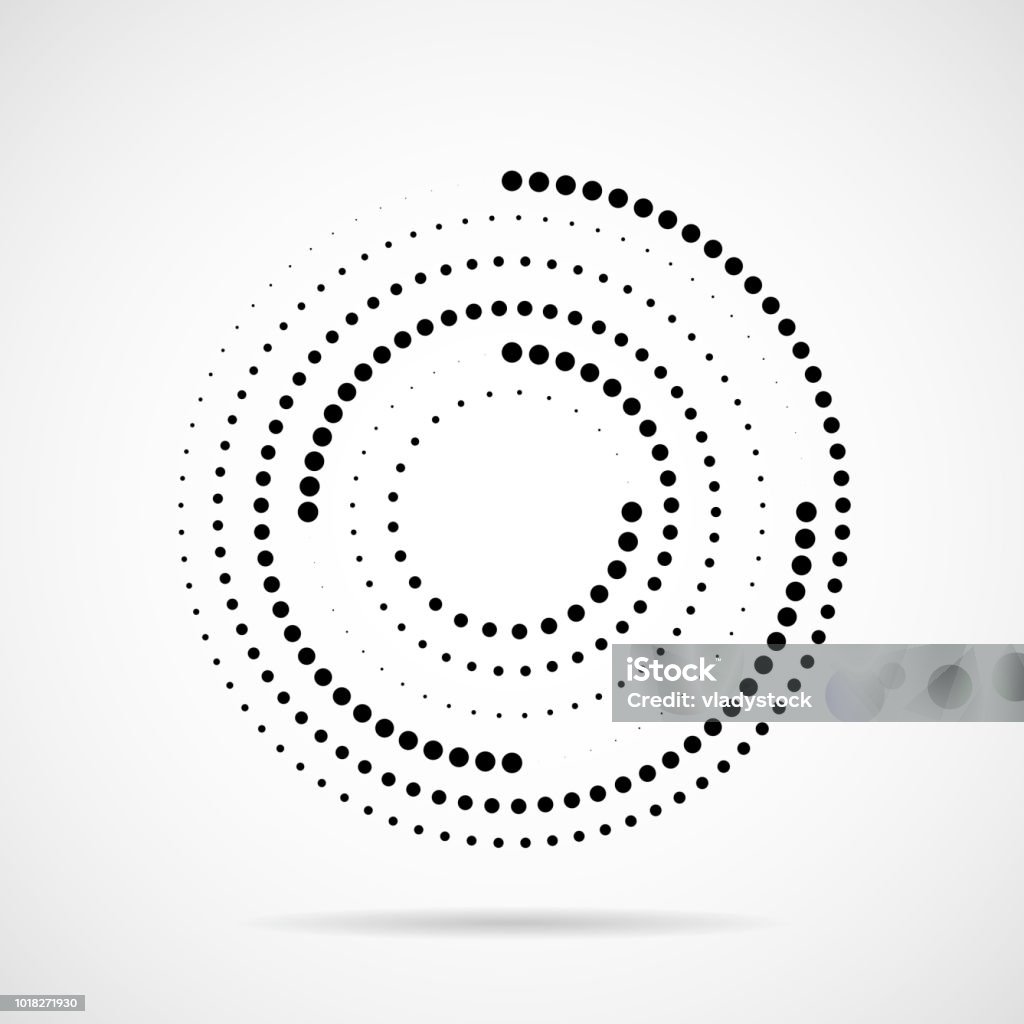 抽象的な点線の円。円形のフォームのドット - 円形のロイヤリティフリーベクトルアート