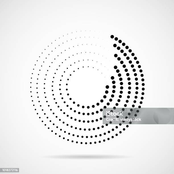 Abstract Dotted Circles Dots In Circular Form Stock Illustration - Download Image Now - Circle, Point - Scoring, Pattern