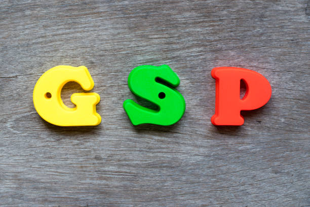 istock Colorful plastic alphabet in word GSP (abbreviation of good storage practice or generalized system of preferences) on wood background 1018272712
