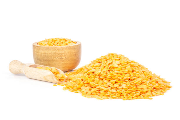 istock Raw red lentils isolated on white 1018273266