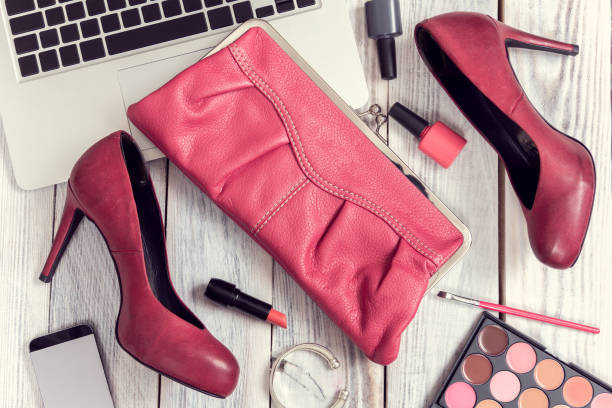 istock Set of women's accessories and gadgets 1018273528