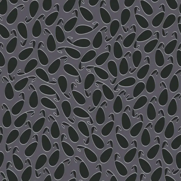 Vector illustration of Buta ornament vector seamless pattern.