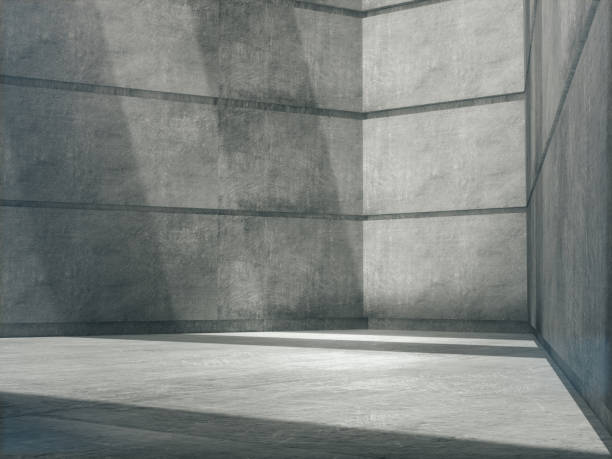 istock Empty abstract concrete room and lateral lights,blank showroom.3D Rendering 1018286572
