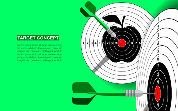 istock Target dart template for business goal. Shooting target success market concept. 1018287208
