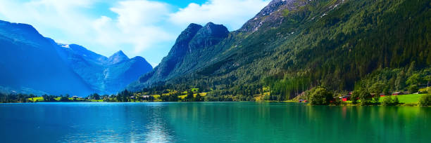 Norway Nordfjord panorama and mountain landscape
