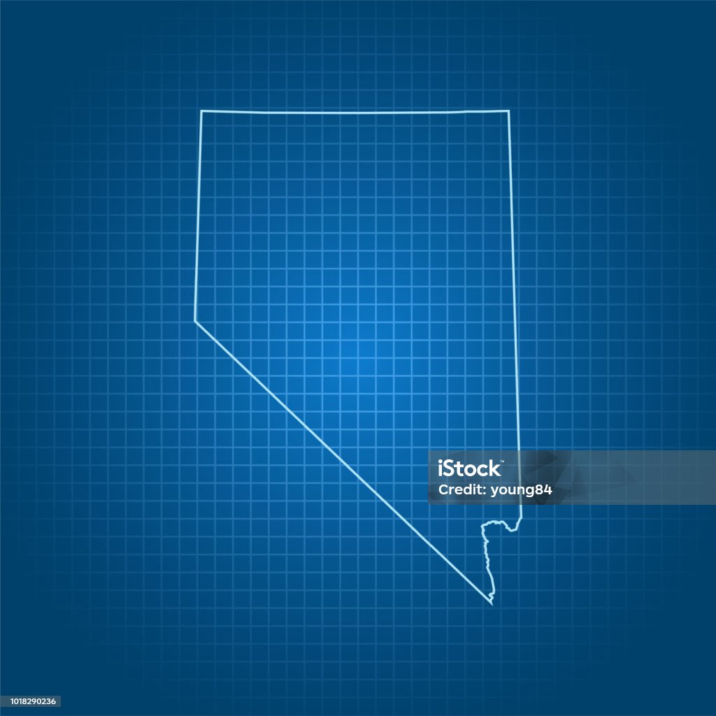 Neavd Nevada Map Stock Illustration - Download Image Now - Cartography ...