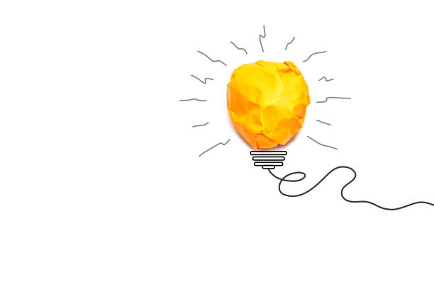 istock Paper make to light bulb for idea power energy concept on white background. 1018306404