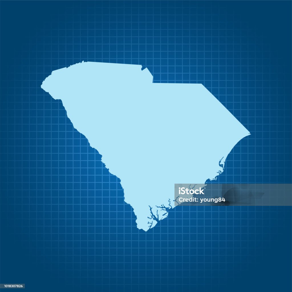 Sc Map Profile South Carolina Map Stock Illustration - Download Image Now ...