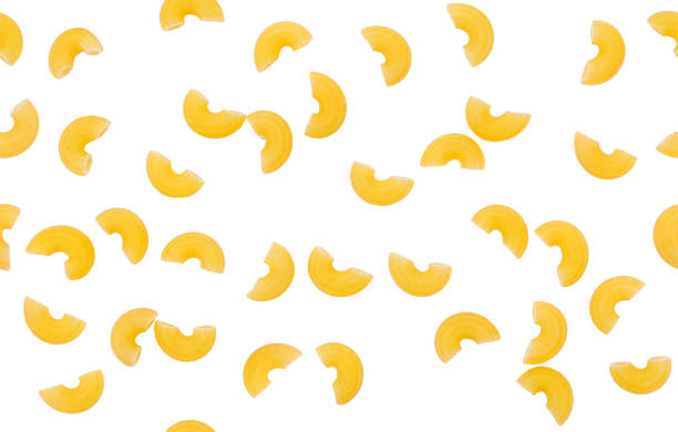 istock macaroni on white background,italian pasta. top view 1018318506