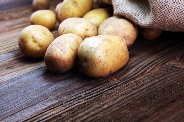 istock potato food . Fresh raw organic potatoes 1018340608