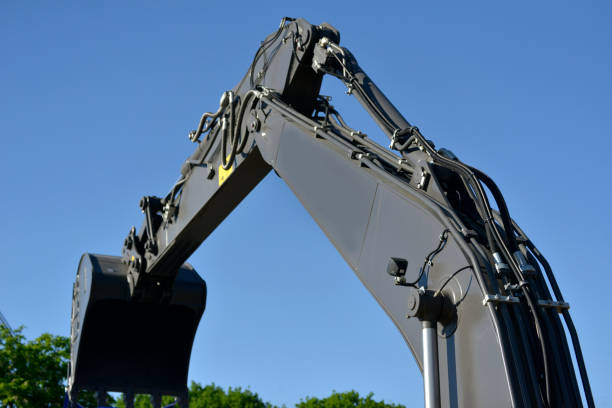 istock bucket or scoop, on the excavators backhoe 1018351512