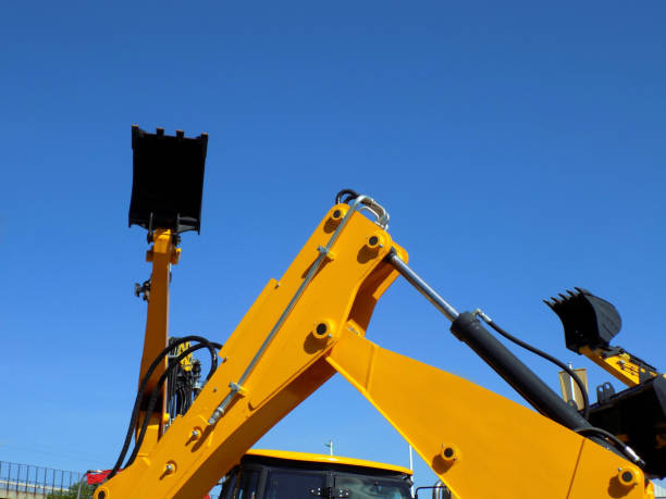 istock bucket or scoop, on the excavators backhoe 1018351518