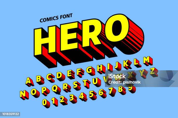 Comics Style Font Design Stock Illustration - Download Image Now - Superhero, Typescript, Comic Book