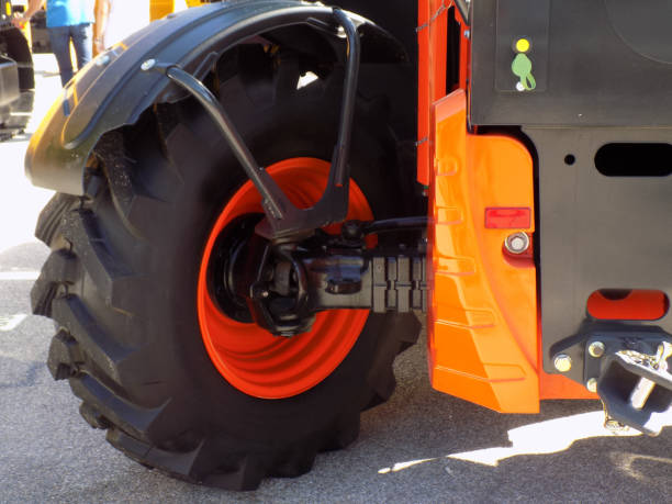 istock Wheels with tires, mode of  propulsion for  heavy construction vehicles 1018374354