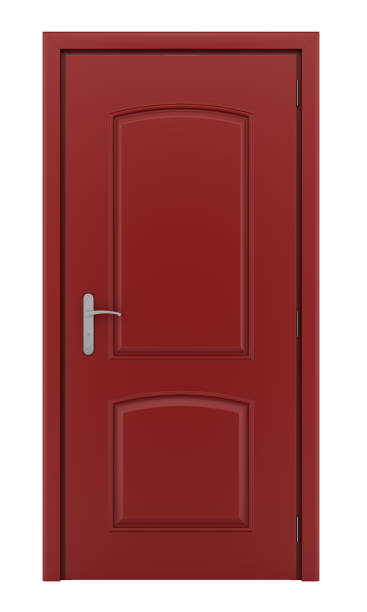 istock red door isolated on white background 1018375644