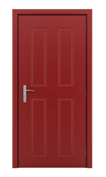 istock red door isolated on white background 1018377736