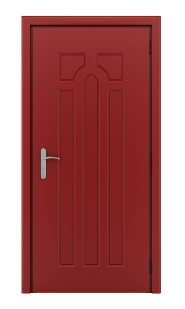istock red door isolated on white background 1018377854