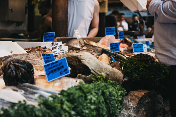 istock Fresh fish on sale at a market. 1018392744