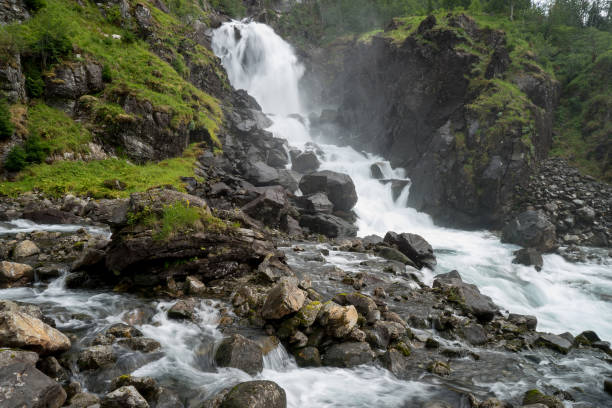 istock Beautiful waterfall in Norway fjords 1018393058