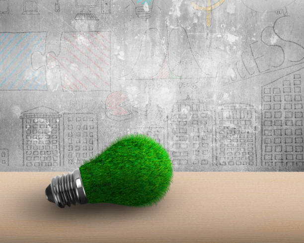istock Light bulb with green grass for ECO concept 1018400806