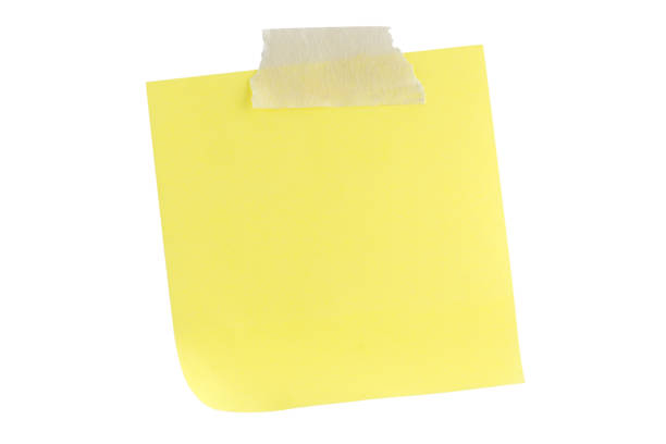 istock Yellow stick note with red Thumbtack, Isolated on white background. 1018410580