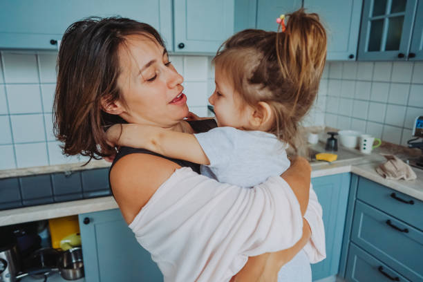 istock Mom and little daughter having fun together 1018417400