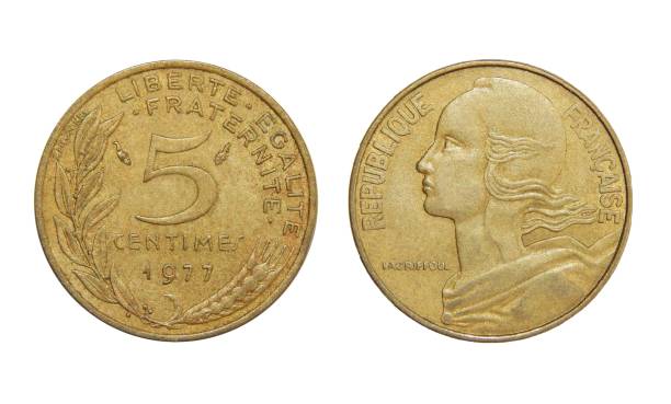 istock coin of France 5 centimes 1018436622