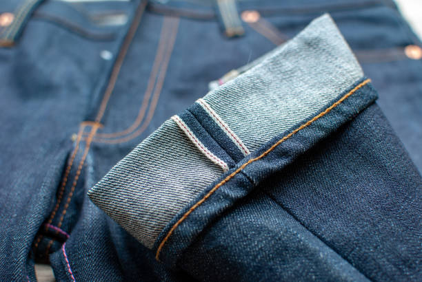 istock Fine detail of selvedge denim 1018455366