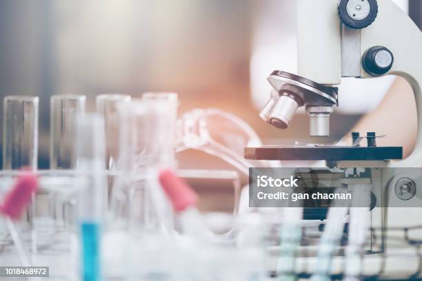 Young Asian Scientist Are Certain Activities On Experimental Science Like Mixing Chemicals Or Entry Data To Develop Medicine Foods For Everyone On The World Film Effect Stock Photo - Download Image Now