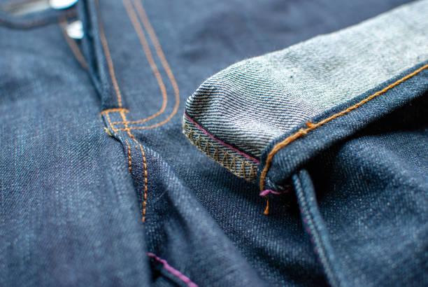 istock Fine detail of selvedge denim 1018471876
