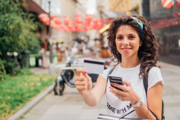 istock Young woman shopping online 1018474974
