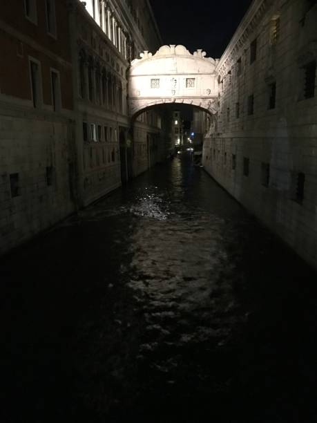 istock Bridge of sighs Venice at night 1018477752
