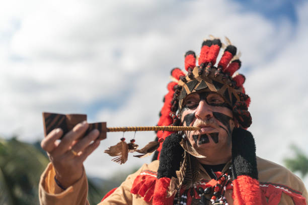 istock Tourist Costumed as Indigenous Portrait 1018508528
