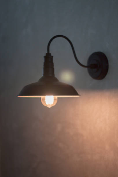 istock Metal lighting lamp on the wall 1018540666
