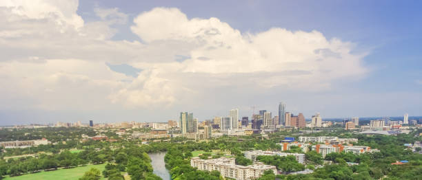 istock Panorama aerial Austin downtown from Barton Creek Greenbelt 1018558148