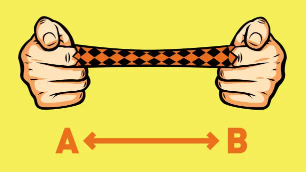 Vector illustration of Chinese Fingertrap