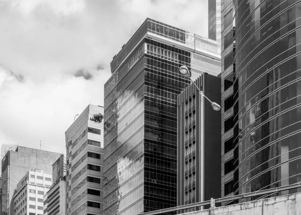 istock Modern office building close up with B&W color 1018591446