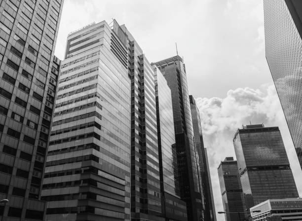 istock Modern office building close up with B&W color 1018591484