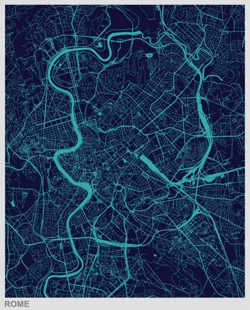 Vector illustration of vector of Rome map texture background