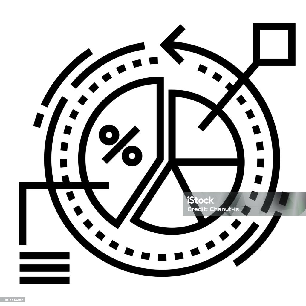 Conversion Rate Line Illustration Stock Illustration - Download Image ...