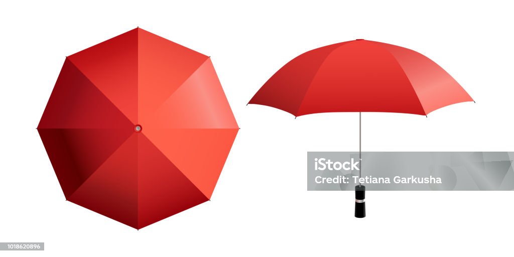 Illustration vectorielle parapluie rouge - clipart vectoriel de Parapluie libre de droits