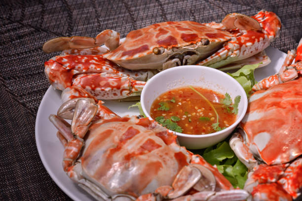 istock Steamed Crab with Thai spicy seafood sauce 1018626986