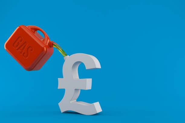 istock Pound currency symbol with gasoline can 1018639542
