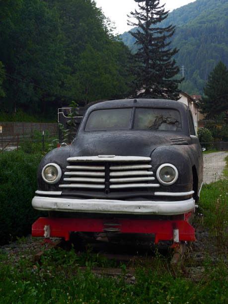 Historical Italian train carriage produced between 1940 and 1960 years
